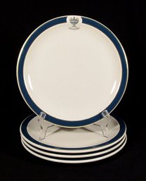FOUR VINTAGE DINNER PLATES FROM SHERATON HOTELS, MADE BY SYRACUSE CHINA, 1958