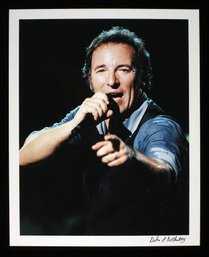 SIGNED DIGITAL COLOR PHOTO OF BRUCE SPRINGSTEEN IN PERFORMANCE BY DEBRA L. ROTHENBERG
