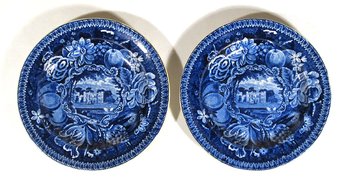 PAIR OF ANTIQUE PLATES FROM THE SELECT VIEWS SERIES BY RALPH HALL, 1822 - 41