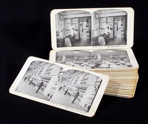SET OF FIFTY ANTIQUE PROMOTIONAL STEREOVIEWS OF SEARS, ROEBUCK & CO., CIRCA 1900 - 10