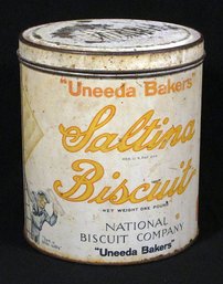 TWO VINTAGE ADVERTISING TINS, INCLUDING NABISCO AND SWIFT'S LARD, 1920s/1950s