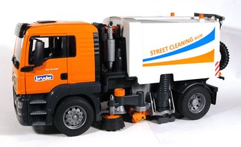 STREET SWEEPER TOY TRUCK BY BRUDER, GERMANY
