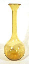 LARGE VINTAGE BLOWN GLASS PINCHED FLASK-FORM VASE IN THE MANNER OF WAYNE HUSTED FOR ZELLER, MID 20TH CENTURY