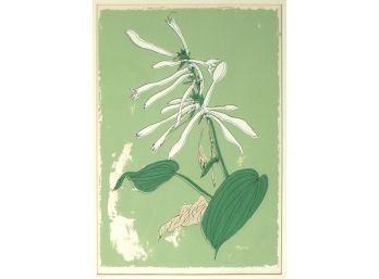 BRETT HARPER (AMERICAN, 20TH - 21ST CENTURY): 'AUGUST LILY,' COLOR SILKSCREEN ON PAPER, 1974