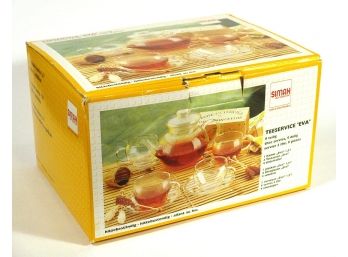 'EVA' GLASS TEA SERVICE BY SIMAX IN ORIGINAL BOX