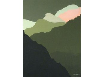 BRENT LAMBETH (AMERICAN, LATE 20TH CENTURY): 'MOUNTAIN LANDSCAPE,' GOUACHE ON PAPER