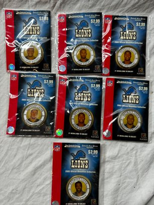 7 Sealed Detroit Lions Medallions