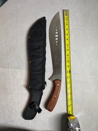 Large Knife With Sheath