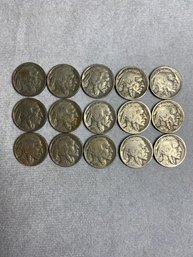 15 Buffalo Nickels