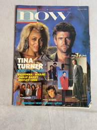 August 1985 Now Music Entertainment Magazine-Tina Turner, Madonna, Phil Collins, Paul Young, Motley Crue!