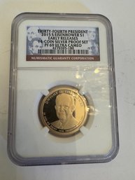 NGC 34th President 2010 S Eisenhower $1 Early Releases Coin Silver Proof Set PF 69 Ultra Cameo