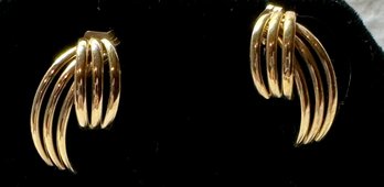 14k Gold Earrings, 1 Gram
