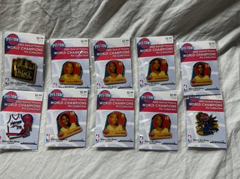 Ten 2005 Detroit Pistons World Champions Pins