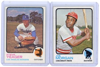 1973 Topps Steve Yeager # 59 And Joe Morgan #230