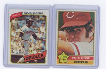 1980 Topps Pete Rose #240 & Eddie Murray # 160