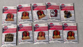 10 2005 Detroit Pistons World Campions Pin Collection