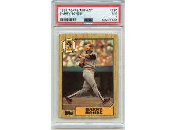 Rookie 1987 Topps Tiffany Barry Bonds # 320 PSA 7 NM