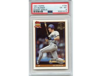 1991 Topps Desert Shield Jay Buhner # 154 PSA 6