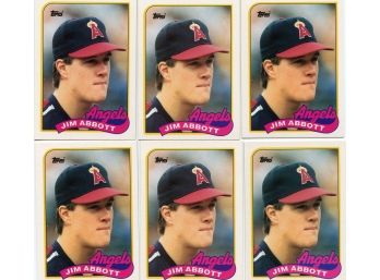 1989 Topps Jim Abbott #2T Card Lot