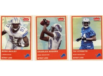 2004 Fleer Tradition Football-Roy Williams, Boss Bailey, Charles Rogers, Kevin Jones, Tai Streets