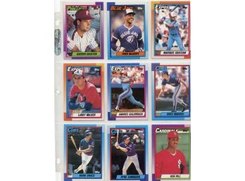 90 Topps Ton Glavine, Ron Gant, Gary Sheffield, Jim Abbott, Greg Maddux, And Ryne Sanberg- 27 Cards