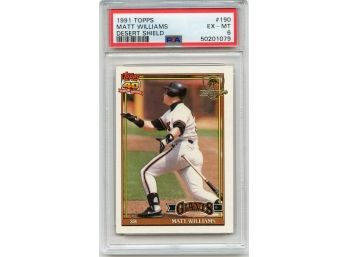 1991 Topps Desert Shield Matt Williams PSA 6