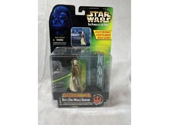 Star Wars Obi0Wan Kenobi Figure With Glowing Lightsaber