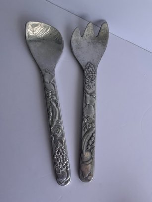 Wilton Armetale Serving Utensils Spoon And Fork