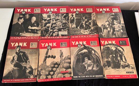 Lot Of 8 British Edition Yank The Army Weekly 1943-1944