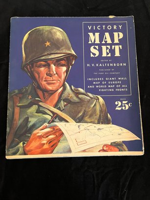 1944 Victory Map Set Folding Map