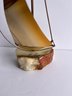 Brass And Copper Sailboat Sculpture On Onyx Base Signed By Dmotte