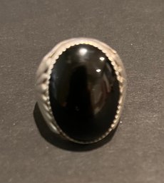 Black Onyx And Sterling Silver Ring