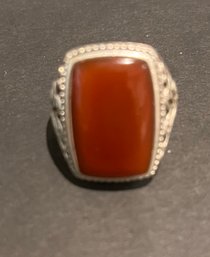 Carnelian Sterling Silver Ring