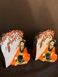 Japanese Porcelain Bookends