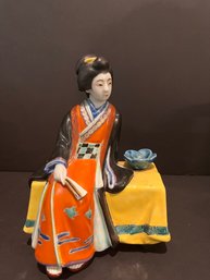 Porcelain Geisha Incense Burner