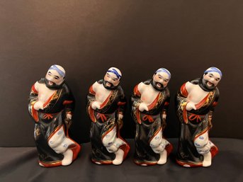 Set Of Four Porcelain Figurines Of Li Tieguai Xian God Of Medicine & Alleviation