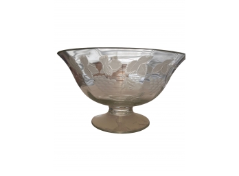 Glass Etched Fruit Bowl