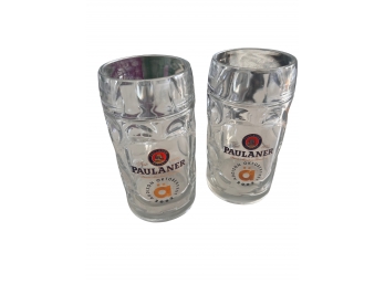 Pair Of Paulaner Oktoberfest Beer Mugs