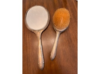 Gorham Sterling Silver Vintage Brush & Mirror Set