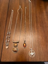 Lot Of Four Sterling Necklaces