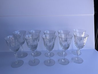 Set Of 10 Tiffin Crystal Glasses