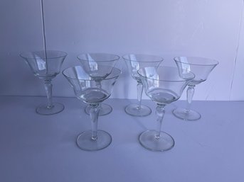 Set Of 6 Crystal Champagne Coups