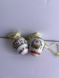 Set Of 2 Decorative Eggs Hutschenreuther 1999 And 1998
