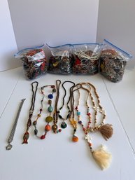 Large Lot Of Costume Necklaces