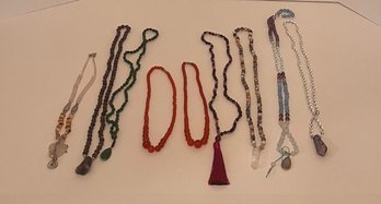 Lot Of Nine Beaded Necklaces