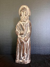 Saint John Carved Wooden Sculpture