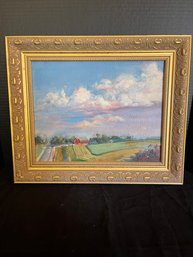 Farm Painting Oil On Canvas