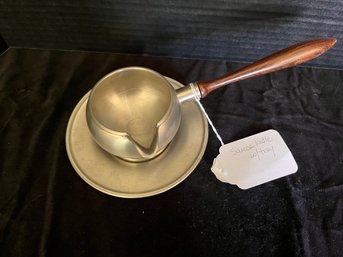 Kirk Pewter Sauce Ladle  With Tray