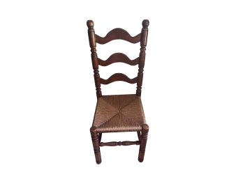 Ladder Back Chair With Rush Seat