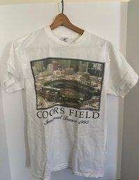 Delta 1995 COORS FIELD Inaugural Season Opener T-Shirt